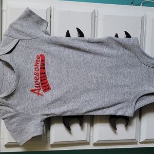 Carters grey awesome little guy onesie
